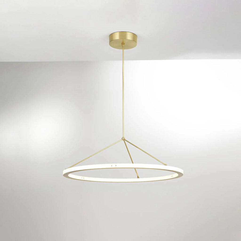 ring light pendant in brushed brass RIO IN AND OUT PENDANT LIGHT by KAIA