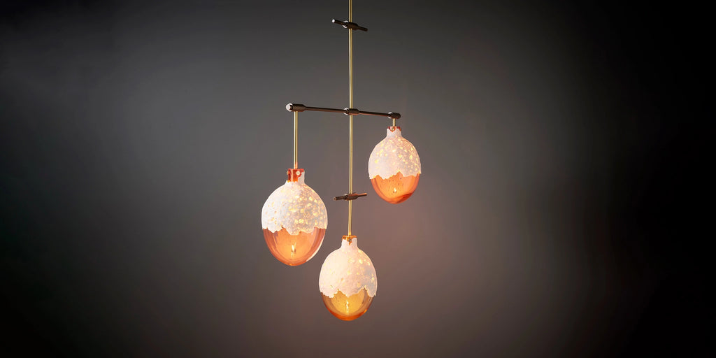 LUNAR GLOW, designer chandelier by KAIA, designed by Sophie Dries