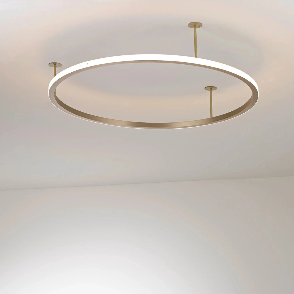circle ceiling light in brushed brass RIO OUT CEILING LIGHT by KAIA