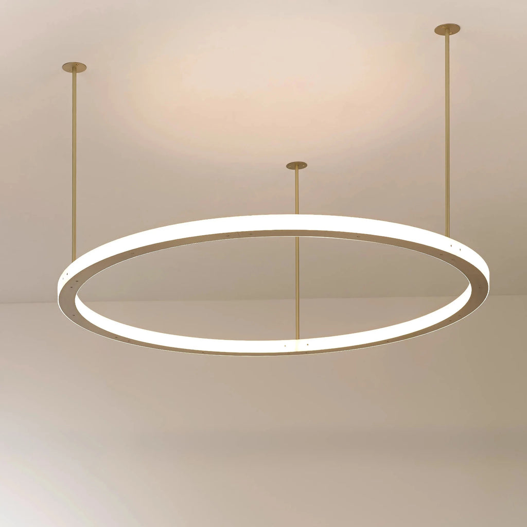 led ceiling ring light in brushed brass RIO IN AND OUT CEILING LIGHT by KAIA