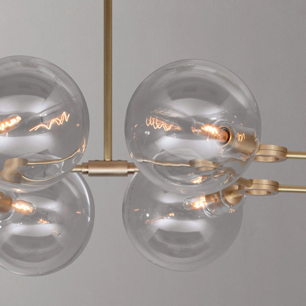 modern glass chandeliers ORA SYMMETRICAL PENDANT detail by KAIA