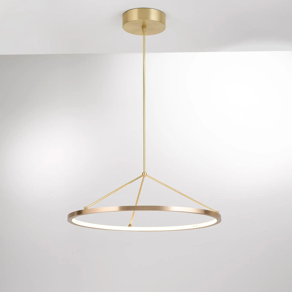 ring pendant light in brushed brass RIO IN PENDANT LIGHT by KAIA